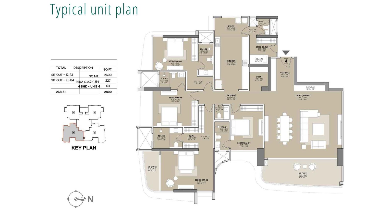 Viceroy-Visava-Floorplan-4-BHK-2890-sqft